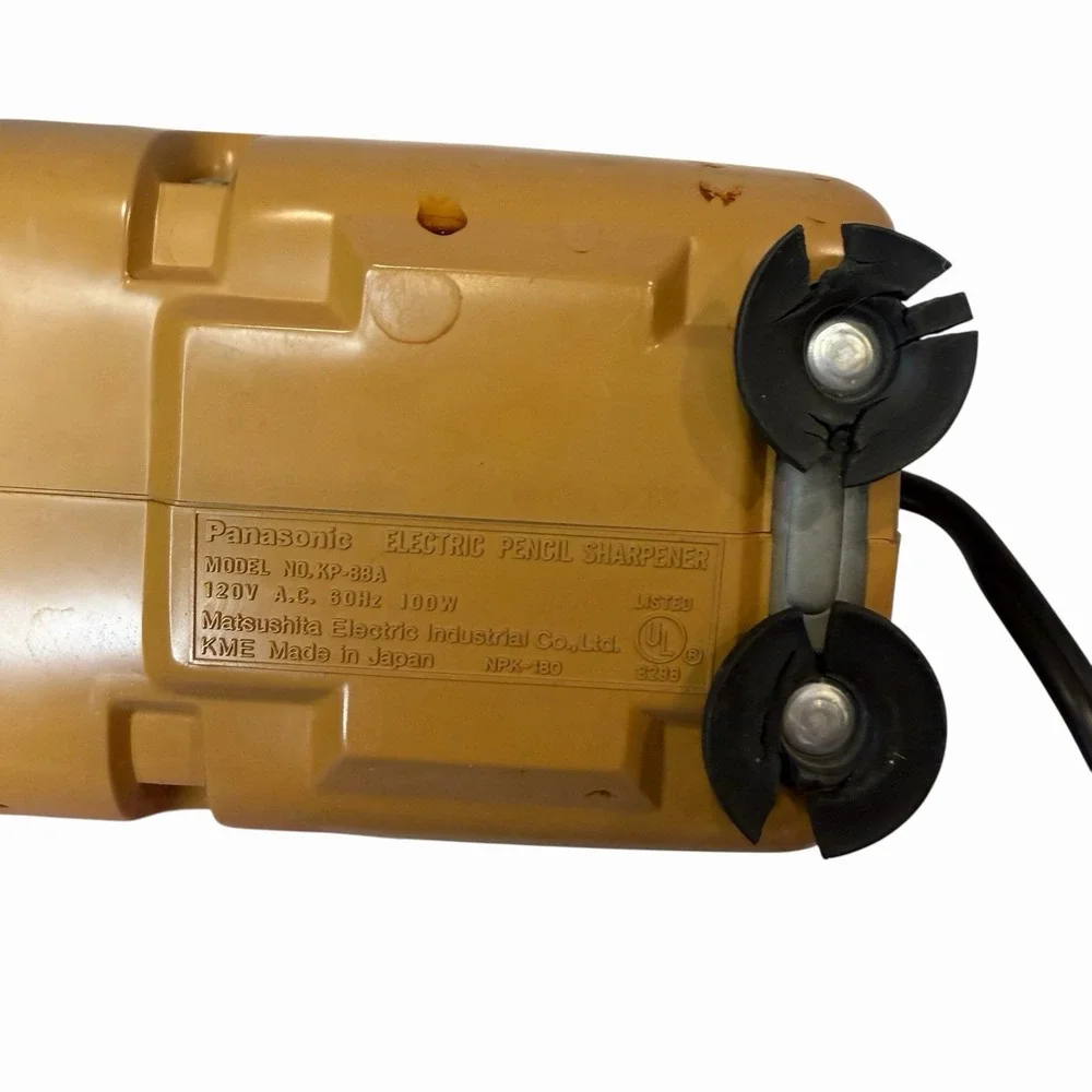 Panasonic Electric Pencil Sharpener KP-88A TESTED Tan Teacher Desk School Office
